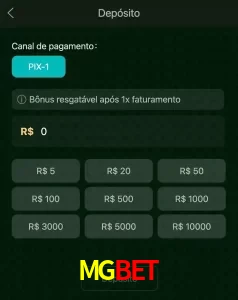 deposits MGBET